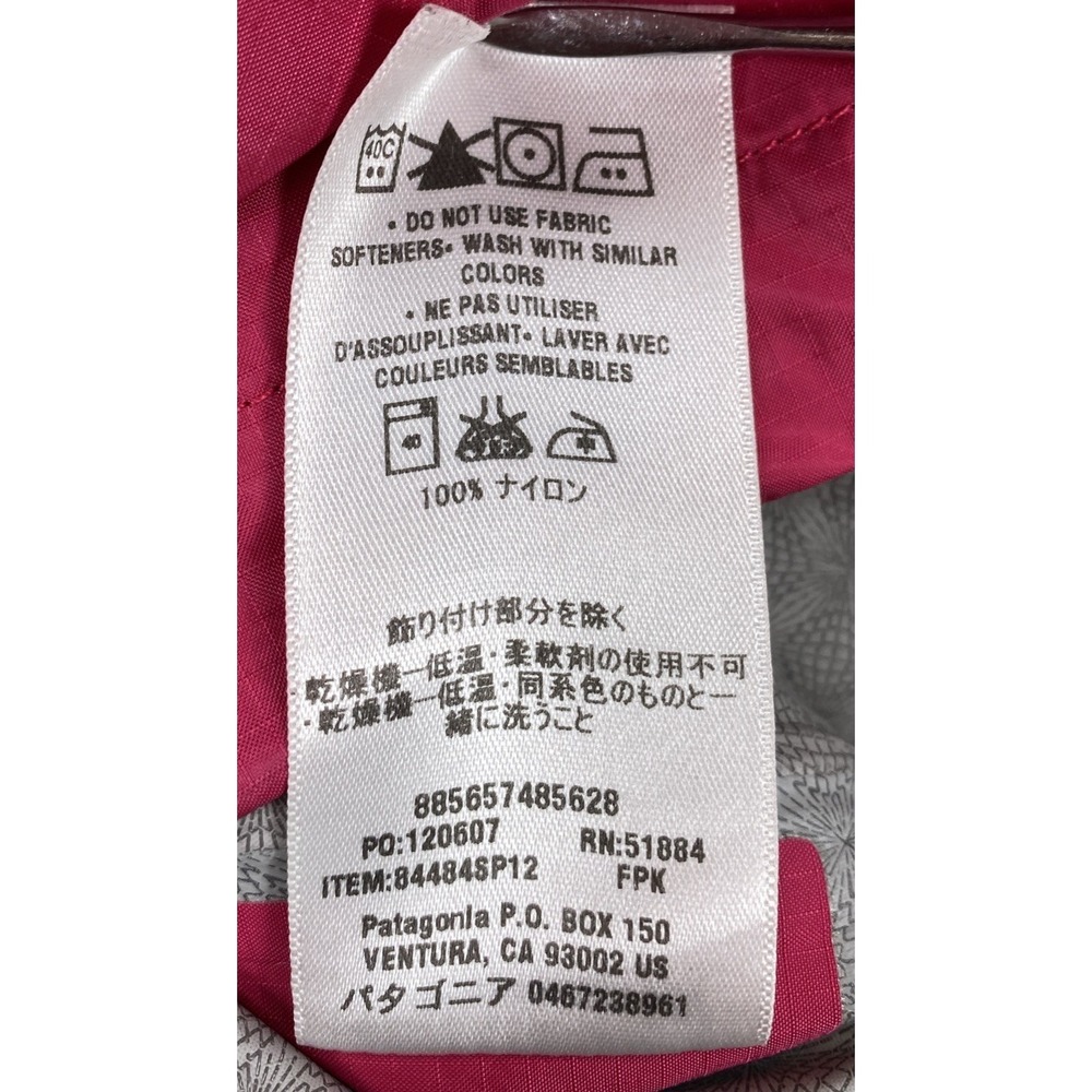Patagonia Rain Shadow Jacket Hooded Full Zip Pink Women's XS - Picture 7 of 8